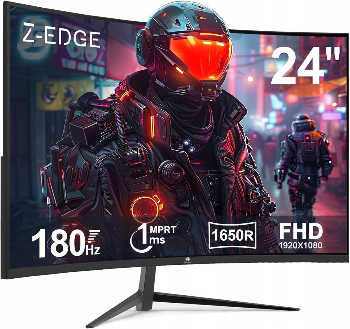 brak danych Z-Edge Monitor Gamingowy 24' Zakrzywiony 180Hz 1ms VA FreeSync HDMI DP