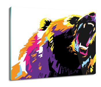 z foto osłona splashback Kolorowy niedźwiedź 60x52, ArtprintCave - ArtPrintCave