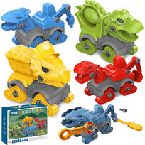 Zabawka Auto Dinozaur Klocki do skręcania 4szt Heckermann MY188-28