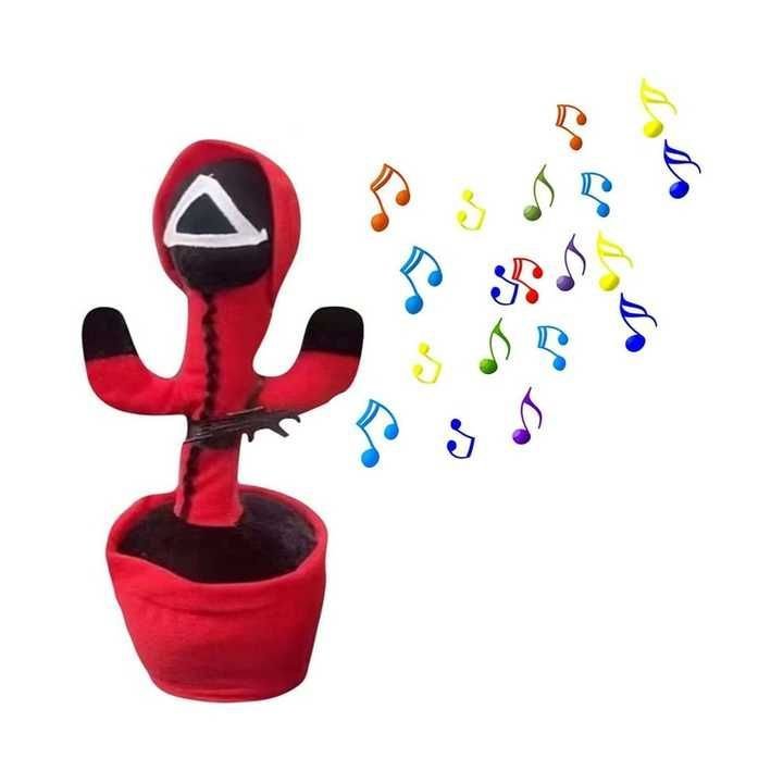 Zdjęcia - Maskotka Zabawka Dla Dzieci - Tańczący I Śpiewający Kaktus Squid Game - Czerwony Tr