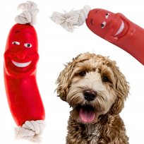 ZABAWKA DLA PSA Kiełbasa Winylowa APORT Gryzak na zęby SZARPAK szczeniąt