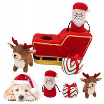 Zabawka Dla Psa Świąteczna Sanie Mikołaja Norka Interaktywna Na Święta