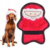 Zabawka dla psa ŚWIĄTECZNA ŚWIĘTY MIKOŁAJ piszczący WZMACNIANY na święta