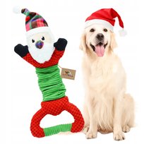 Zabawka dla psa ŚWIĄTECZNA SZELESZCZĄCY rozciągliwy MIKOŁAJ na święta