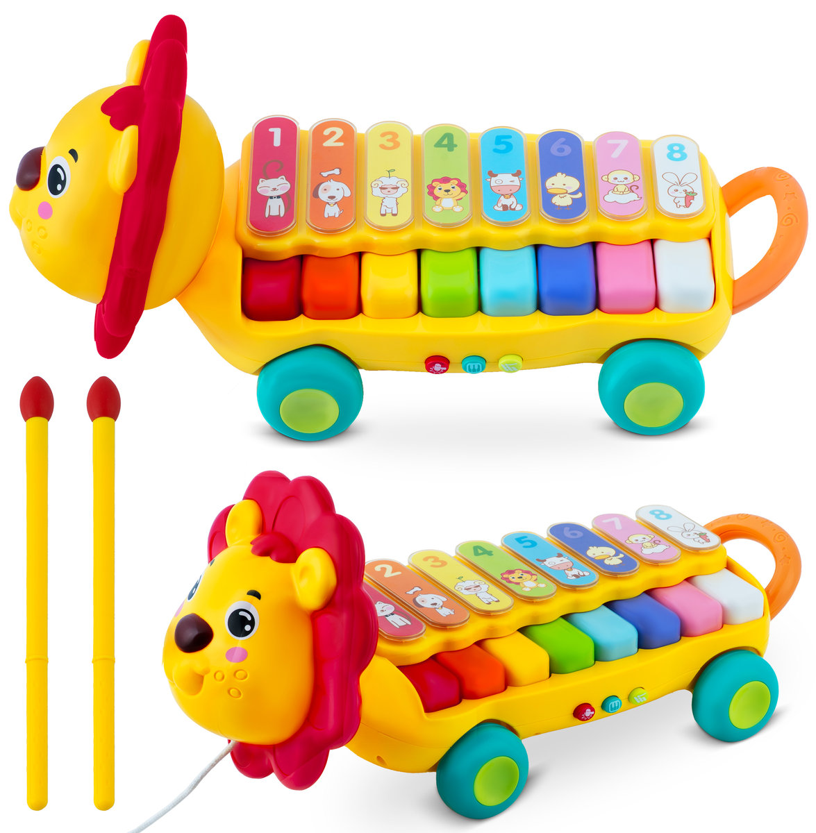 Фото - Розвивальна іграшка Rico Kids Zabawka interaktywna dla dzieci cymbałki organki na sznurku pianinko Ricok 