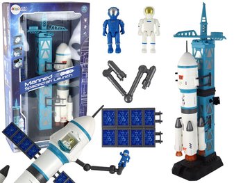 Zabawka Misja Kosmiczna Rakieta Astronauci Wyrzutnia 15 Elementów - Lean Toys