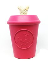 Zabawka na smakołyki dla psa SodaPup. Kubek kawy różowy roz.M