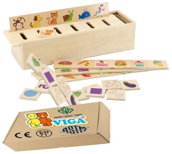 Zabawka SENSORYCZNA DOPASOWYWANKA Drewniane Zabawki Pomoce Dydaktyczne VIGA 3+ montessori - PakaNiemowlaka