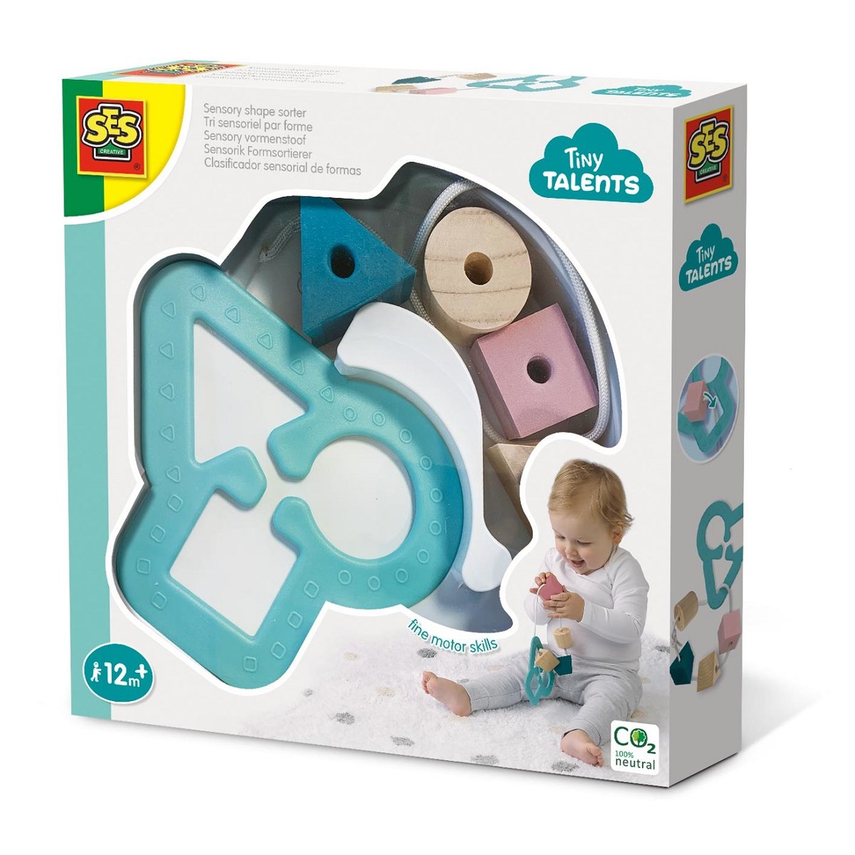 Zdjęcia - Zabawki interaktywne SES Zabawka sensoryczna nawlekanka kształty 