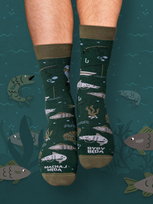 ZABAWNE Skarpetki dla wędkarza z napisem ŁOWIĘ - NIE PRZESZKADZAĆ