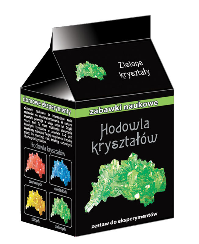 Zabawy naukowe - Hodowla kryształów zielonych, Zestaw do eksperymentów