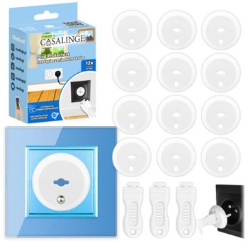 Zabezpieczenia Do Gniazdek Kontaktów Zaślepki 12+3 Klucze Zatyczki z Bolcem Osłona Gniazdek - Casalinge