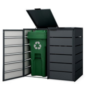 Zabudowa Śmietnikowa 2 Kosze 240L Na Śmietniki Jan Nowak Antracytowa