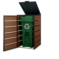 Zabudowa Śmietnikowa 240L Na Śmietniki JAN NOWAK Antracytowo-Drewniana