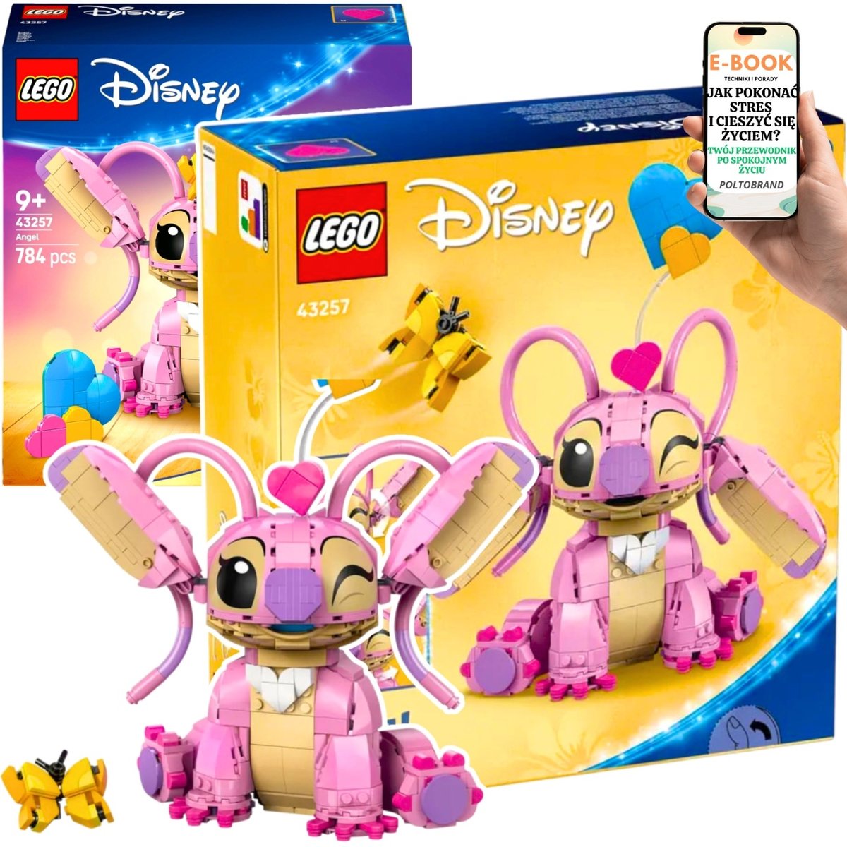 ZACHWYĆ DZIECKO! LEGO® Disney ANDZIA z Lilo i Stitch + Motylek i Serca (43257) – Fantastyczny PREZENT ŚWIĄTECZNY URODZINOWY + EBOOK-1