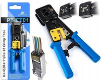 Zaciskarka RJ45 Przelotowa Złącz Wtyków RJ-45 Zaciskacz Złączek RJ 45 11 12 Spacetronik