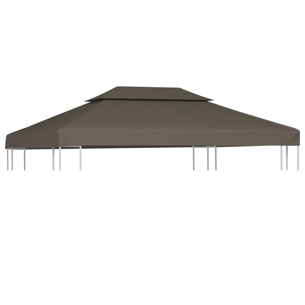Zadaszenie altany VIDAXL, taupe, 2-poziomowe, 310 g/m², 4x3 m