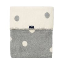 Zaffiro, Kocyk bawełniany, Grochy białe z szarym 