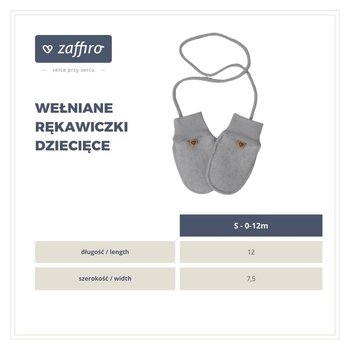 Zaffiro - Rękawiczki dziecięce Wełna premium 3-5 l Beige -U - Zaffiro