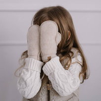 Zaffiro - Rękawiczki dziecięce Wełna premium 5 miesięcy -2 latka Beige -U