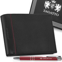 ZAGATTO Portfel męski ZG-N992-F14 BLACK-RED