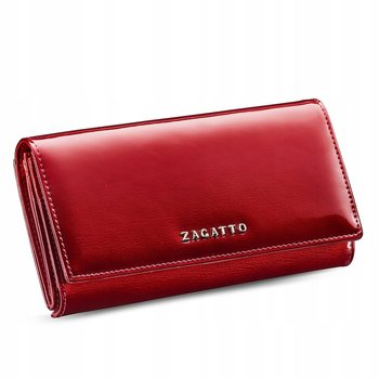 Zagatto, Portfel skórzany damski, czerwony, ZG-46-SH RED - Zagatto