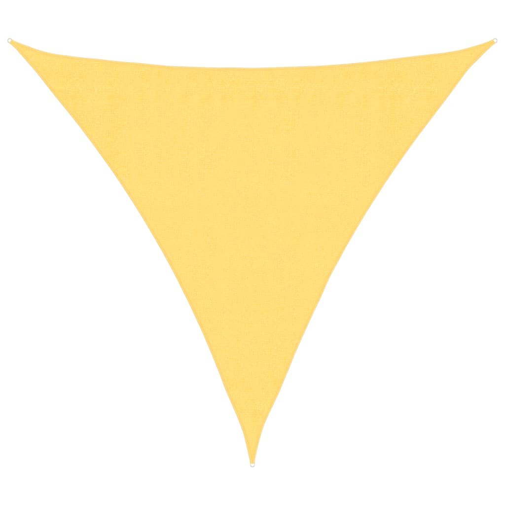 Toldo vela de exterior triangular 3,6 x 3,6 x 3,6 m marron