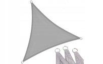 Żagiel Przeciwsłoneczny Zaciemniacz Parasol Ogrodowy 3X3X3M Szary Perfectlife