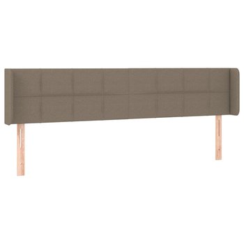 Zagłówek uszak taupe 183x78/88cm - tkanina/drewno / AAALOE - Zakito Home