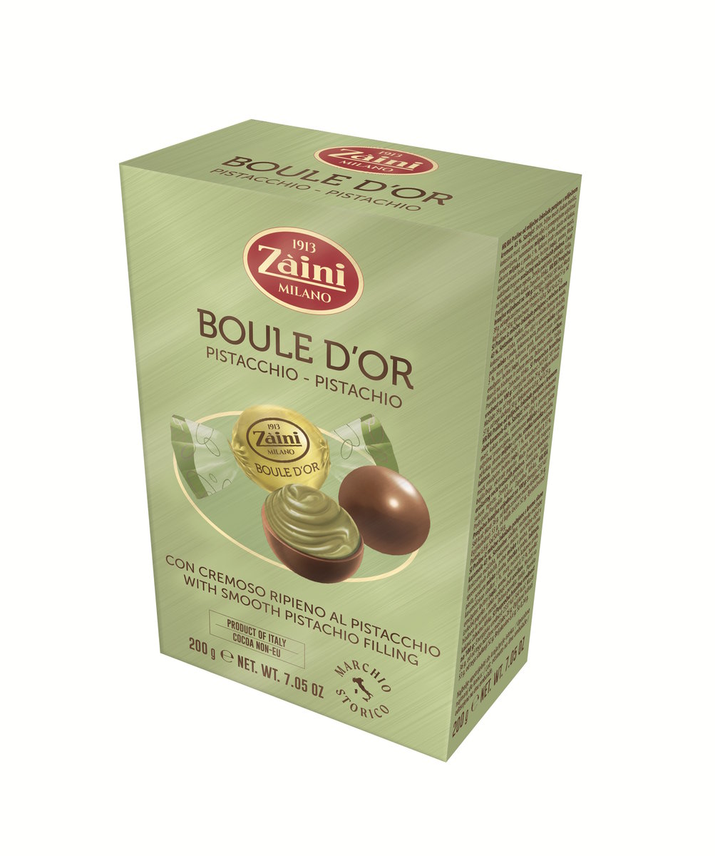 Zaini Czekoladowe Nadziewane Praliny-Kulki Boule D’or Pistacchio 200g ...