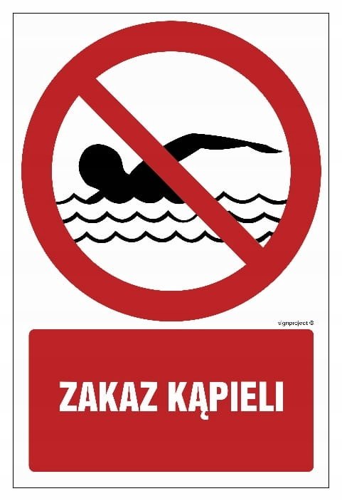 Фото - Засоби захисту SP Zakaz kąpieli - znak 20 X 30 CM, PN - PŁYTA 1MM LIBRES POLSKA 