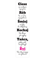 Zakładka do książki laminowana upominek dla nauczycieli uczniów na koniec roku różowy akcent 5x21 cm