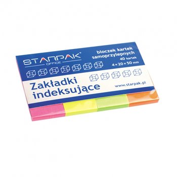 Zakładki indeksujące, 4 fluo kolory - Starpak