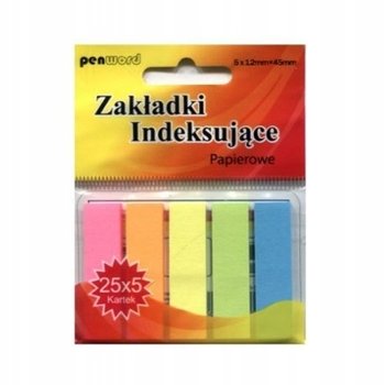 Zakładki Indeksujące Zi-02 Papierowe 5X25 12Mmx45Mm Penword - PENWORD