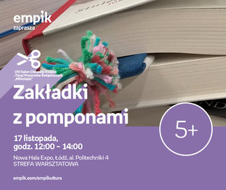 Zakładki z pomponami | VIII Salon Ciekawej Książki - Expo Łódź
