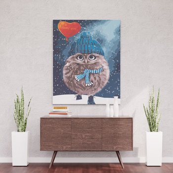 Zakochana sowa - Malowanie po numerach 50 X 40 cm - ArtOnly