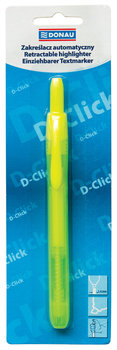 zakreślacz automatyczny donau d-click, 1-4mm (linia), blister, żółty - Donau