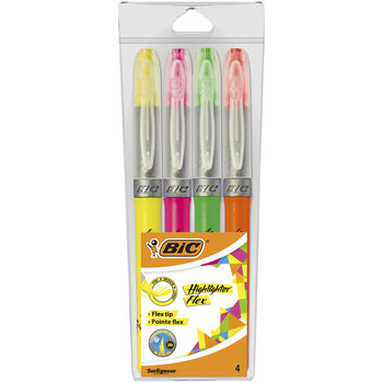 Zakreślacz, BIC Highlighter Flex, 4 kolory - BIC