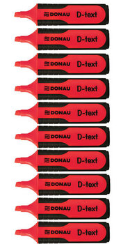 Zakreślacz Donau D-Text Czerwony 10 Sztuk - Inna marka