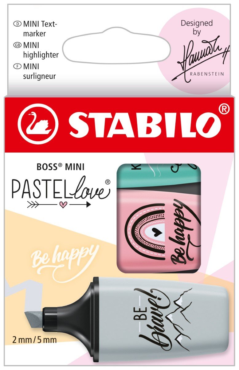 Stabilo Zakreślacz STABILO BOSS MINI Pastellove 3 szt.