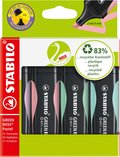 Zakreślacze Stabilo Green Boss Etui Pastel, 4 sztuki - Stabilo