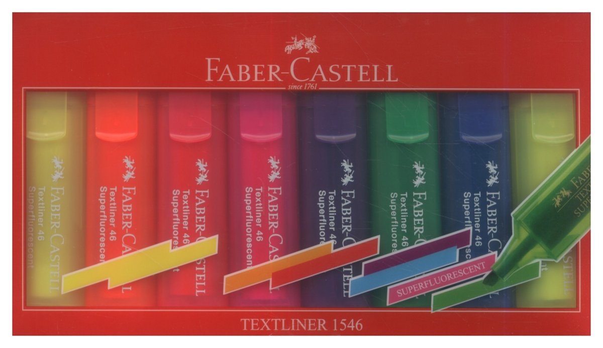 Фото - Фломастер Faber-Castell Zakreślacze, Textliner 1546, 7 kolorów 