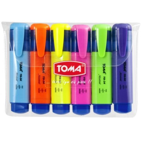 Zakreślacze Toma Mistral, 6 kolorów