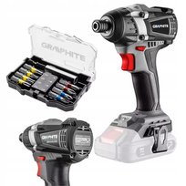 ZAKRĘTARKA UDAROWA BEZSZCZOT 200Nm + ZESTAW BITÓW