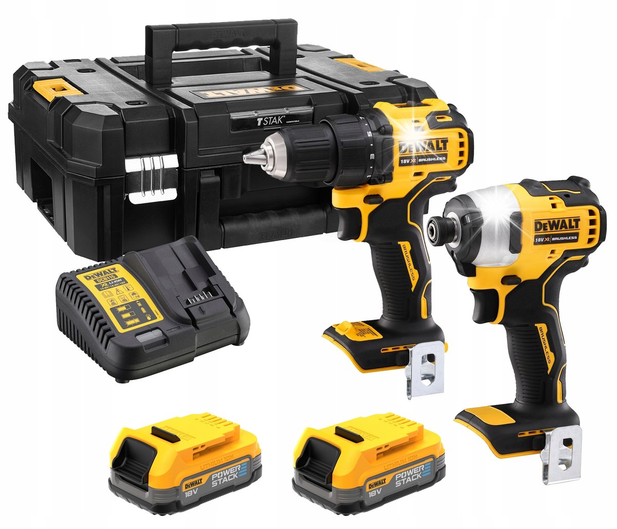 Zakrętarka udarowa DCF809 18V XR Dewalt 2x2,0 Ah ładowarka walizka ...