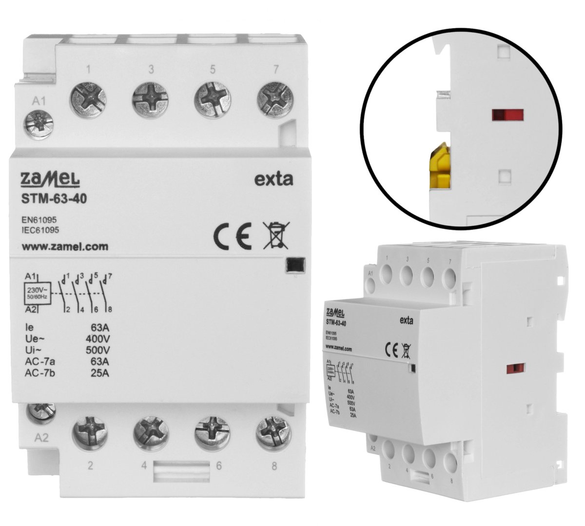 ZAMEL Stycznik Modułowy 63A Cewka 230V 4NO 0NC - ZAMEL | Sklep EMPIK.COM