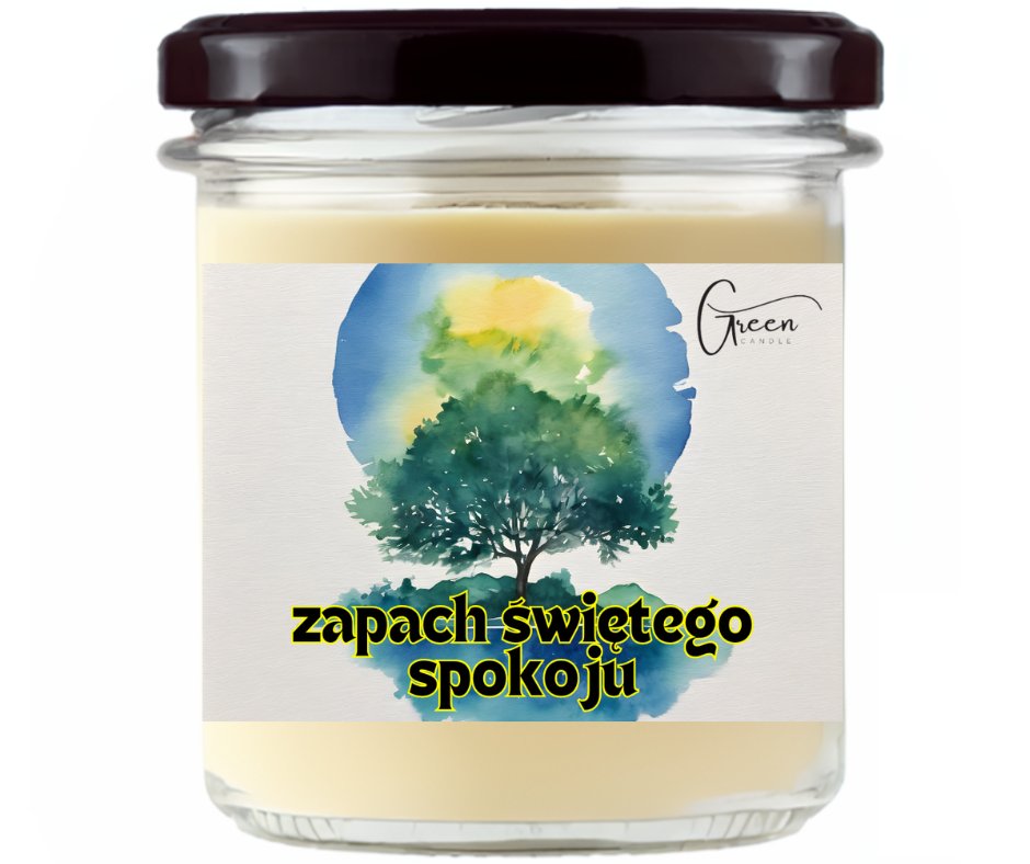 Zapach Świętego Spokoju Świeczka, Świeca Sojowa, Szklany Słoik Z ...