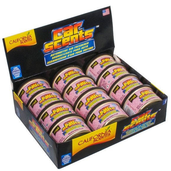Zapachy samochodowe CALIFORNIA SCENTS CAR Balboa Bubblegum, 12 szt
