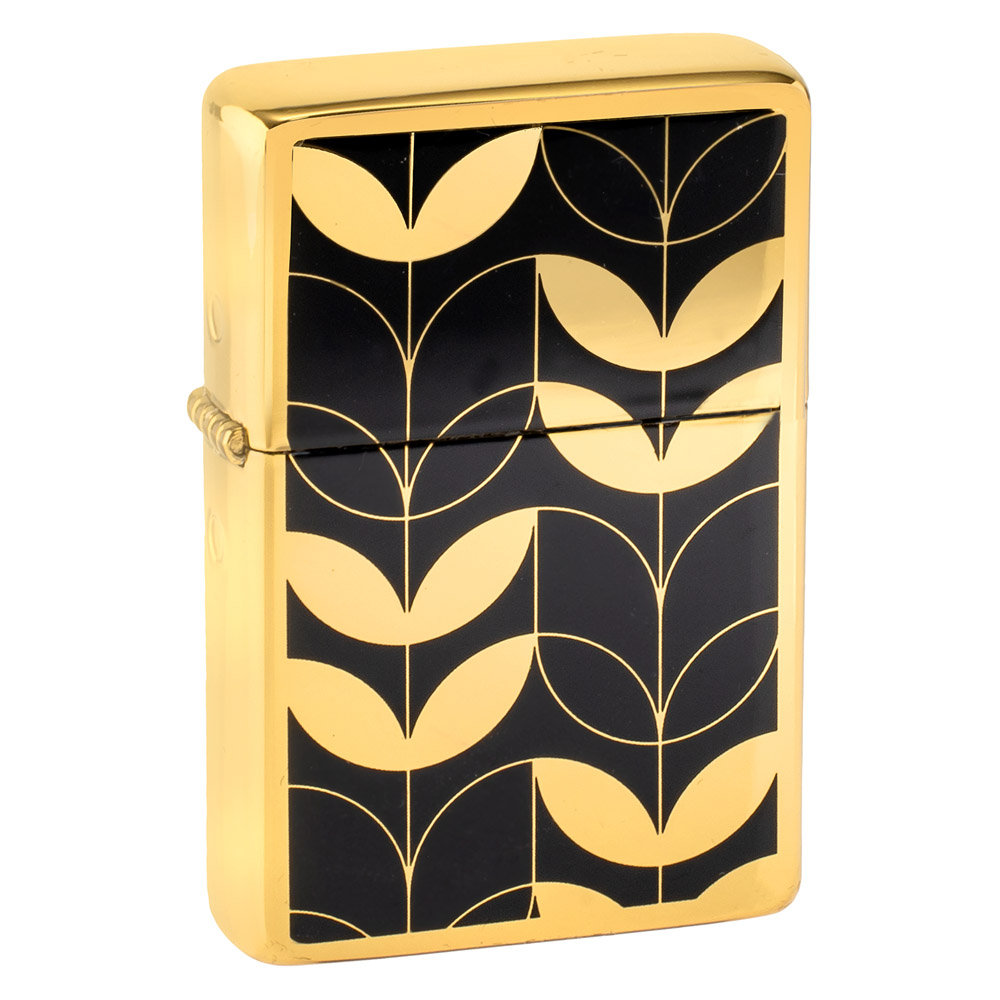 Tasman Zapalniczka benzynowa TASMAN BRASS mosiądz model Mystery złoto-czarna