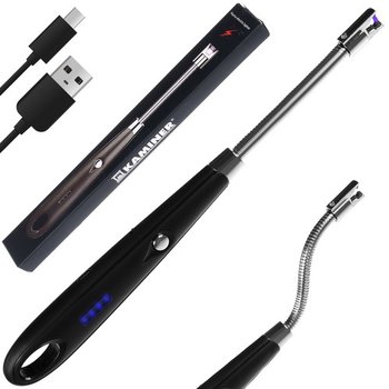 Zapalniczka Plazmowa USB Elektryczna Zapalarka do Gazu Długa Łukowa Czarna - Artemis